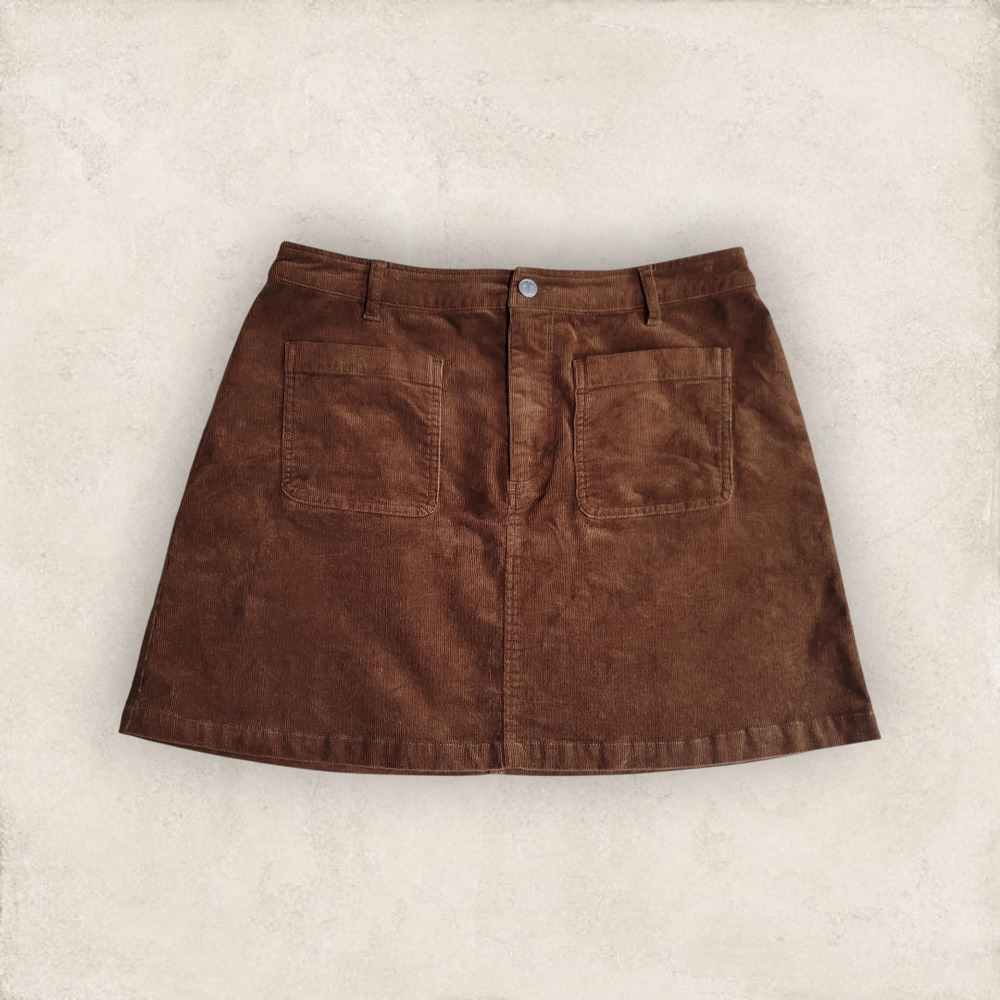 BP. Nordstrom Corduroy Brown Cotton Mini Skirt Size Large